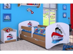 Detská posteľ so zásuvkou 180x90cm lodičkou - buk