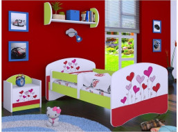 Detská posteľ bez šuplíku 180x90cm LOVE - zelená