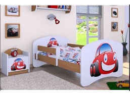 Detská posteľ bez šuplíku 160x80cm AUTÍČKO - buk