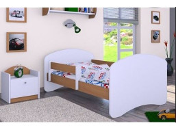 Detská posteľ bez šuplíku 180x90cm bez motívu - buk