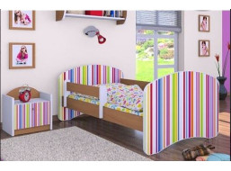 Detská posteľ bez šuplíku 180x90cm PRÚŽKY - buk