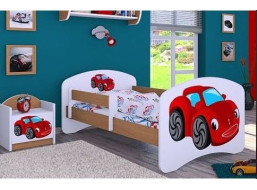 Detská posteľ bez šuplíku 160x80cm RED CAR - buk
