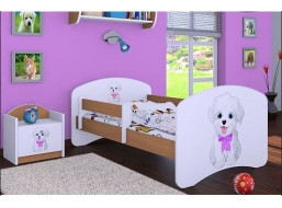 Detská posteľ bez šuplíku 180x90cm VESELÝ PSÍK - buk