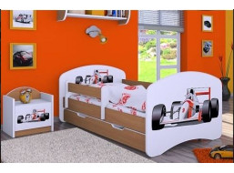 Detská posteľ so zásuvkou 180x90cm FORMULA F1 - buk