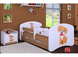 Detská posteľ so zásuvkou 160x80cm PSÍK - buk