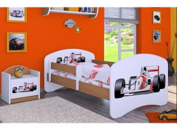 Detská posteľ bez šuplíku 160x80cm FORMULA F1 - buk