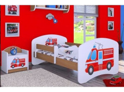 Detská posteľ bez šuplíku 180x90cm HASIČI - buk