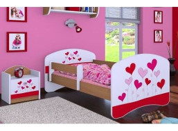 Detská posteľ bez šuplíku 180x90cm LOVE - buk