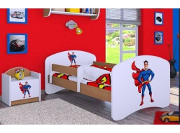 Detská posteľ bez šuplíku 180x90cm SUPERMAN - buk