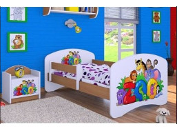 Detská posteľ bez šuplíku 160x80cm ZOO - buk