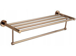 Kúpeľňová polica na uteráky MEXEN REMO s 5 priečkami - rose gold, 7050720-60