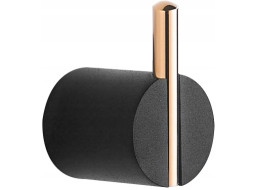 Kúpeľňový vešiak na uteráky MEXEN ARON - čierny / rose gold, 7088135-67