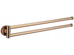 Nástenný vešiak na uteráky MEXEN REMO - 2 ramenný - rose gold, 70507255-60