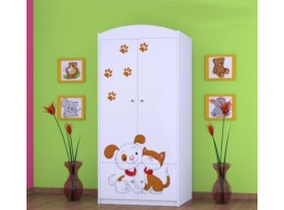 Detská skriňa PSÍK A MAČIČKA - TYP 7A