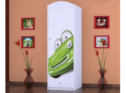 Detská skriňa ZELENÉ AUTO - TYP 4A