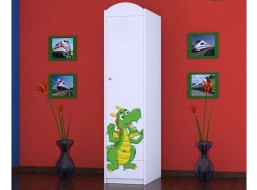 Detská skriňa ZELENÝ DRAK - TYP 1A