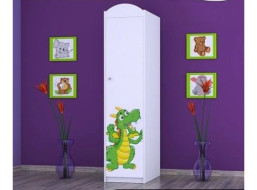 Detská skriňa ZELENÝ DRAK - TYP 2B