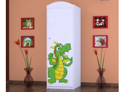 Detská skriňa ZELENÝ DRAK - TYP 4A