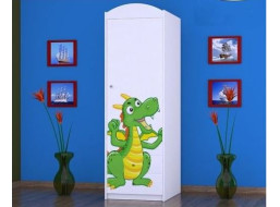 Detská skriňa ZELENÝ DRAK - TYP 4B