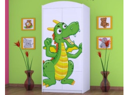 Detská skriňa ZELENÝ DRAK - TYP 7A