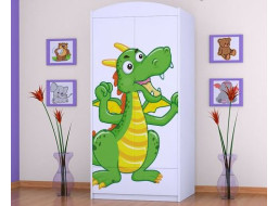 Detská skriňa ZELENÝ DRAK - TYP 8B