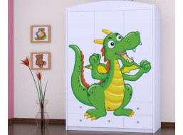 Detská skriňa ZELENÝ DRAK - TYP 9