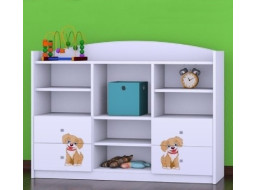 Detský úložný regál PSÍK - TYP 15 - NÍZKY