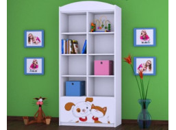 Detský úložný regál PSÍČEK A MAČIČKA - TYP 11 - VYSOKÝ