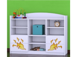Detský úložný regál ZELENÝ DRAK - TYP 15 - NÍZKY