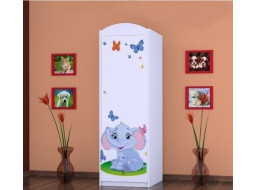 Detská skriňa SLON A MOTÝLCI - TYP 4A