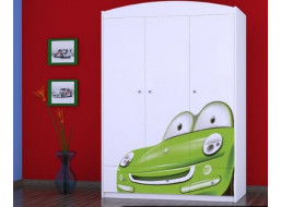 Detská skriňa ZELENÉ AUTO - TYP 11