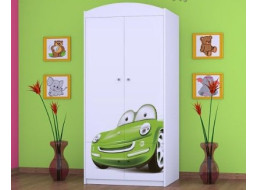 Detská skriňa ZELENÉ AUTO - TYP 7A