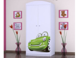 Detská skriňa ZELENÉ AUTO - TYP 8A