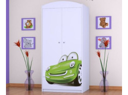 Detská skriňa ZELENÉ AUTO - TYP 8B