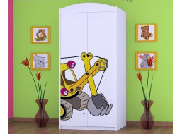 Detská skriňa ŽLTÝ BAGR - TYP 7A