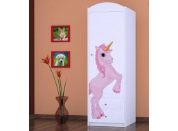 Detská skriňa PRINCEZNA A Jednorožec - TYP 4A