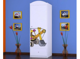 Detská skriňa ŽLTÝ BAGR - TYP 5A