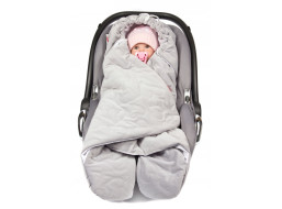 Zavinovačka s kapucňou a nožičkami 90x40 cm TheBaby - šedá