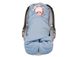 Zavinovačka s kapucňou a nožičkami 90x40 cm TheBaby - tmavo modrá