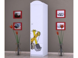 Detská skriňa ŽLTÝ BAGR - TYP 2A