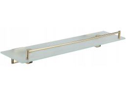 Kúpeľňová polička MEXEN DALIA - 52 cm - kov/sklo - zlatá, 7017337-50