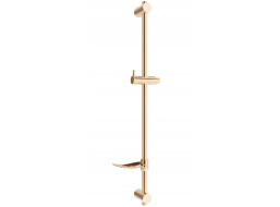 Sprchová kovová tyč s držiakom na ručnú sprchu a mydlo MEXEN DF - 80 cm - rose gold, 79382-60