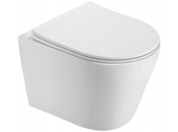 Závesné WC MEXEN RICO RIMLESS - biele matné + Duroplast sedátko, 30724001