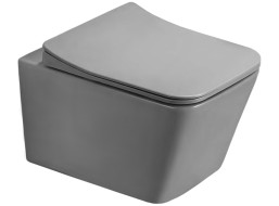 Závesné WC MEXEN TEO RIMLESS - svetlo šedé matné + Duroplast sedátko, 30854061