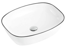 Keramické umývadlo MAXMAX MEXEN LITA - biele / čierne, 22124907