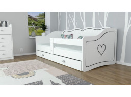 Detská posteľ so zásuvkou 160x80cm ROYAL - Srdce