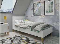Detská posteľ bez zásuvky KUBI - biela 180x80 cm