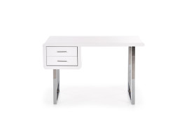 Písací stôl LOFT B30 biely - MDF/chróm