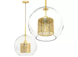 Stropné svietidlo GOLD MESH 30 cm - kov/sklo - zlaté