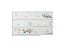 Detská komoda R140 - DO NEBIES - 77x140x30 cm